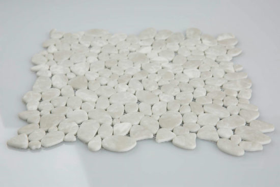 12X12 Light Grey Pebble Mosaic | Quality Carpet Inc.