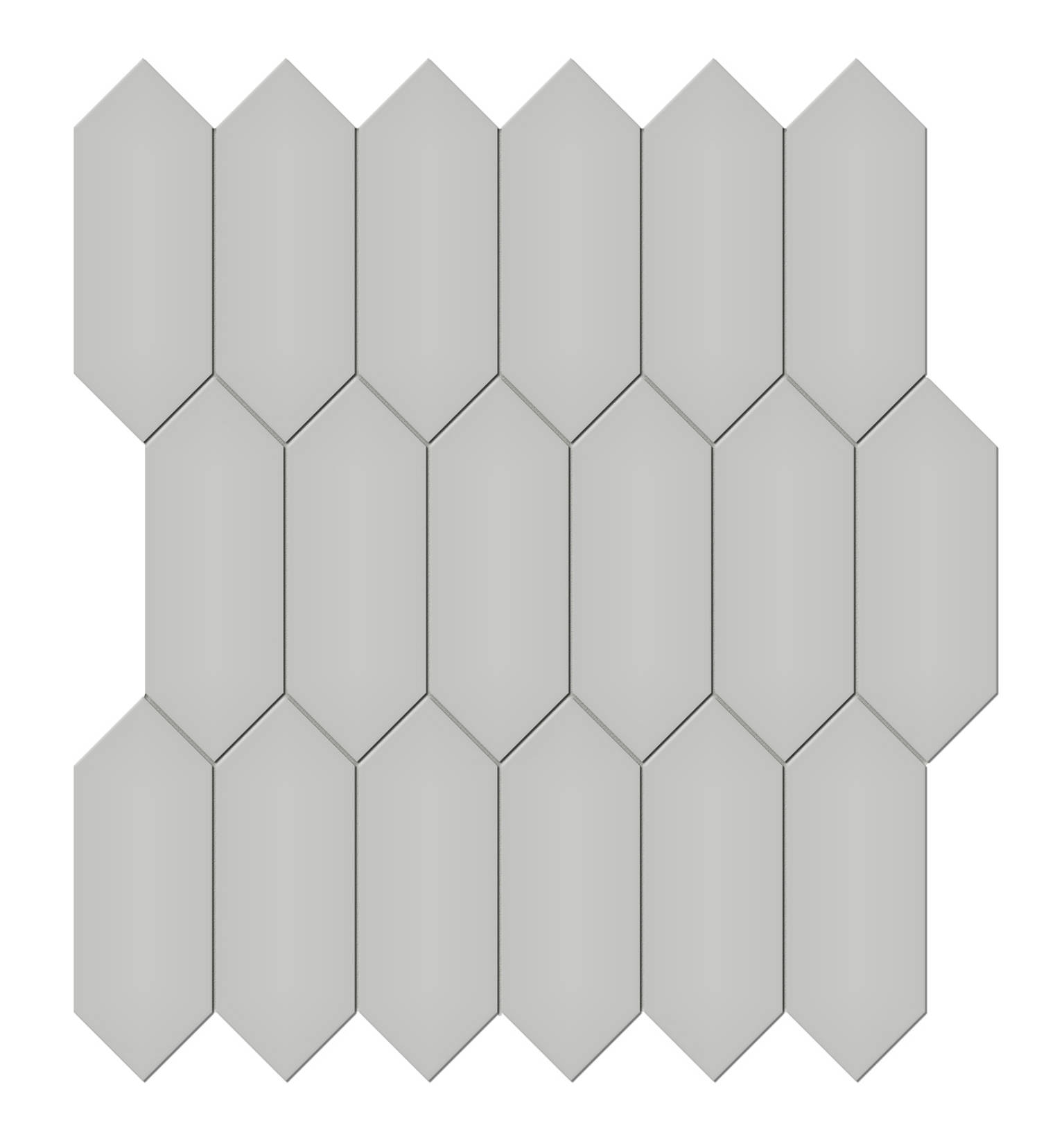2x5 Loft Grey Matte Picket Mosaic | Quality Carpet Inc.