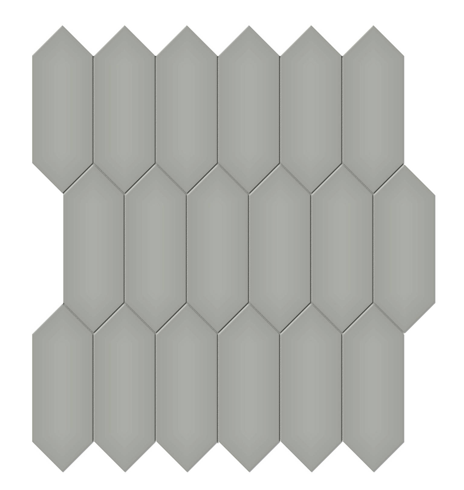 2x5 Taupe Glossy Picket Mosaic | Quality Carpet Inc.