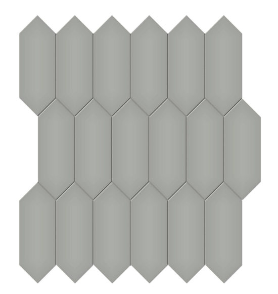 2x5 Taupe Matte Picket Mosaic | Quality Carpet Inc.