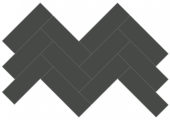 2x6 Retro Black Glossy Herringbone Mosaic | Quality Carpet Inc.