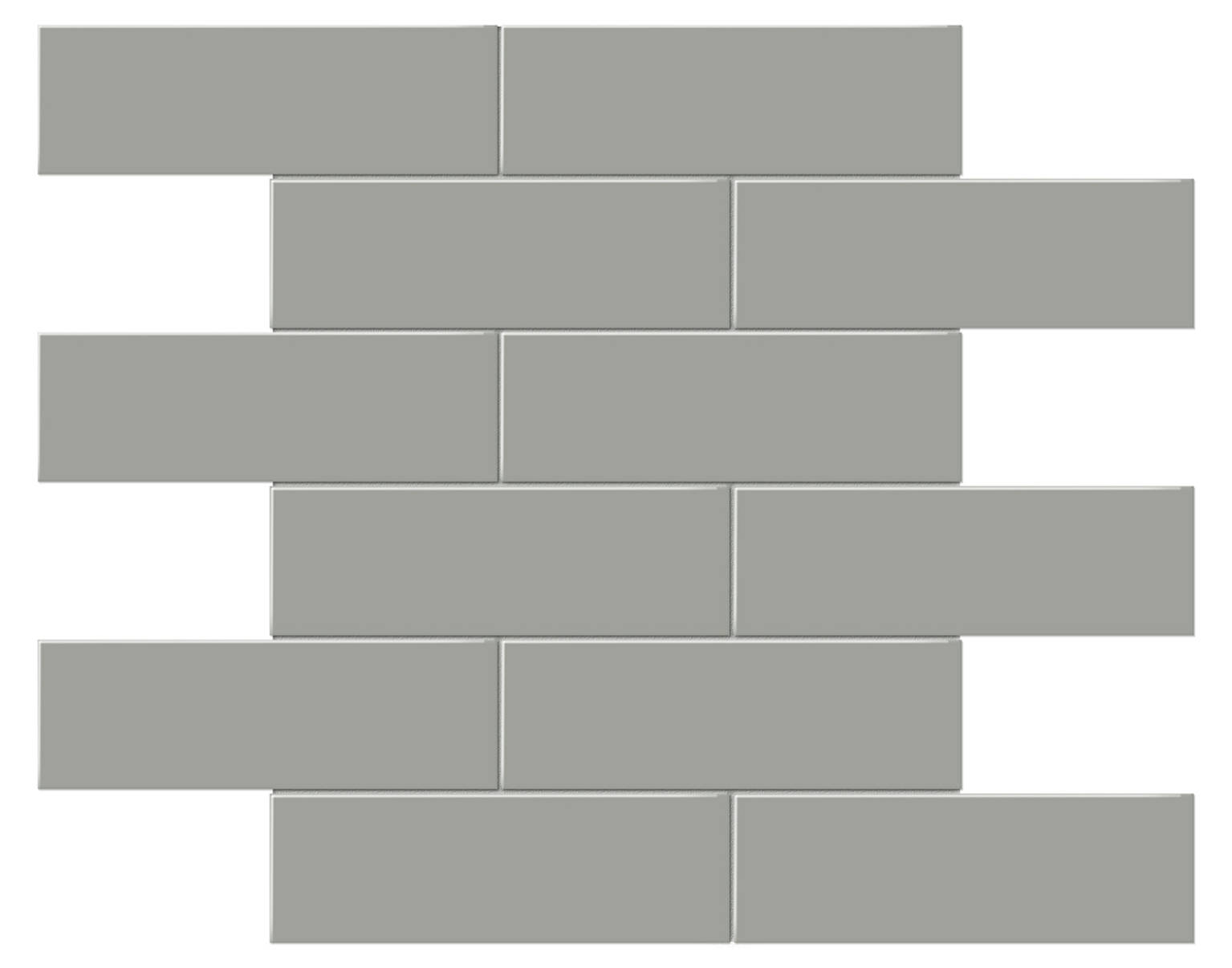 2x6 Taupe Matte Brick Mosaic | Quality Carpet Inc.