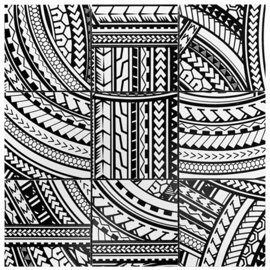 4"X4" Island Native Series Black & White Glazed Ceramic Mosaic | Quality Carpet Inc.