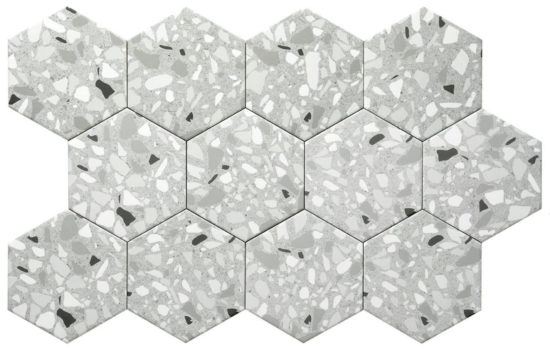 Altea 5.5X6.3” Grey Hexagon | Quality Carpet Inc.