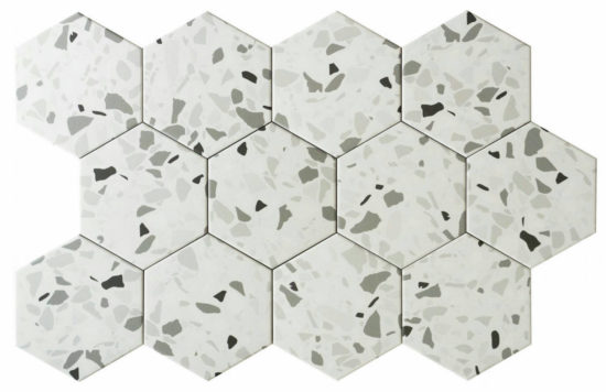 Altea 5.5X6.3” White Hexagon | Quality Carpet Inc.