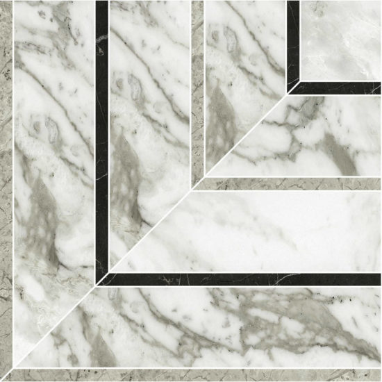 Arabescato Verona Honed Picco Mosaic | Quality Carpet Inc.