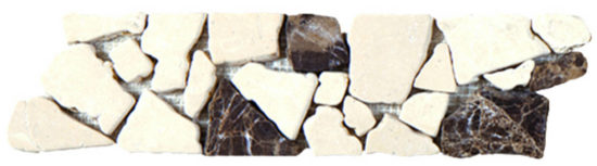 Beige/Brown Opus Mosaic Interlocking Border | Quality Carpet Inc.