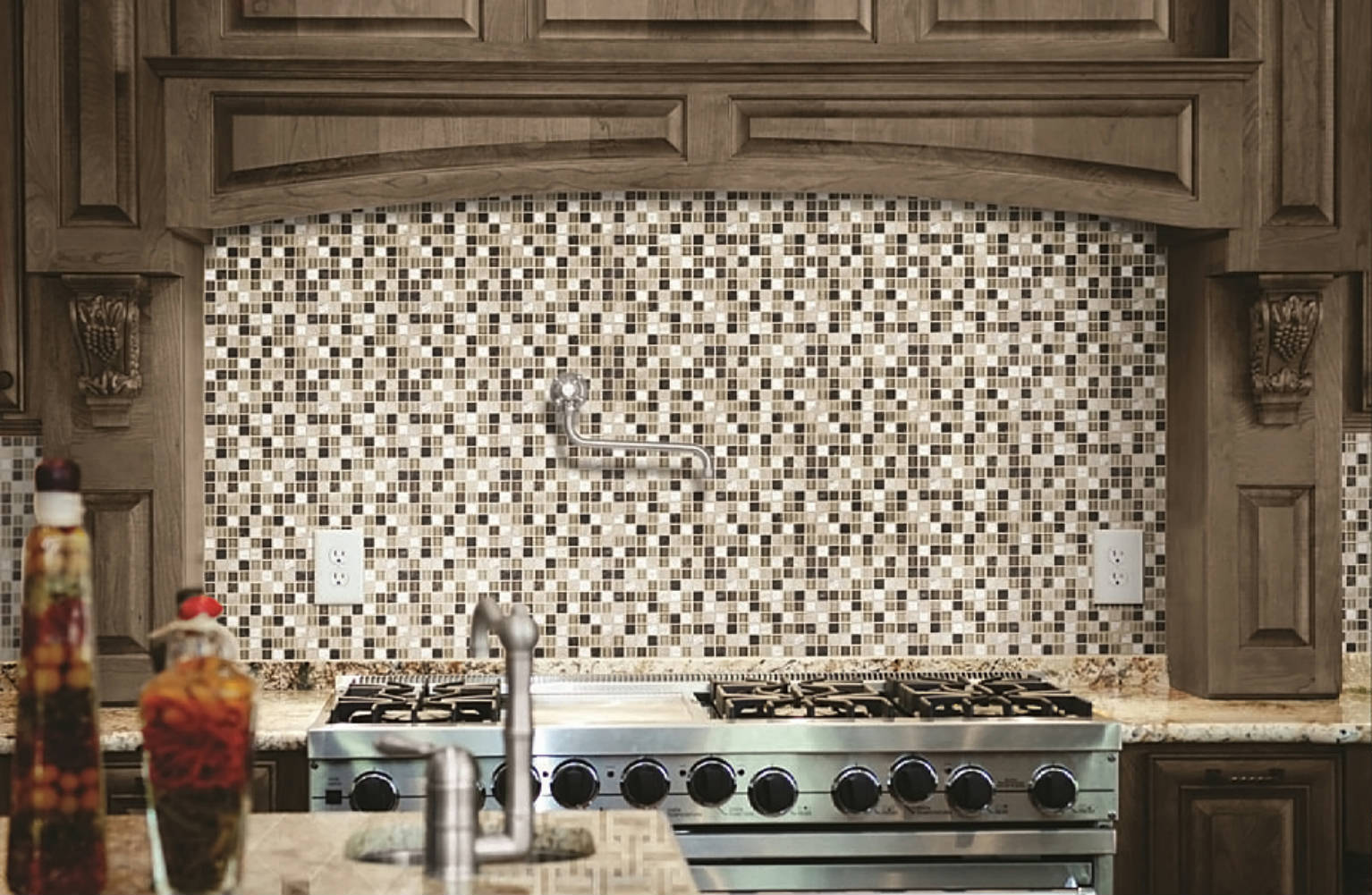 Bliss Cappucinno Glass Stone Blend Mosaic 0 | Quality Carpet Inc.