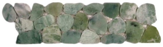 Crystal Green Semi-Precious Stone Mosaic Interlocking Border | Quality Carpet Inc.