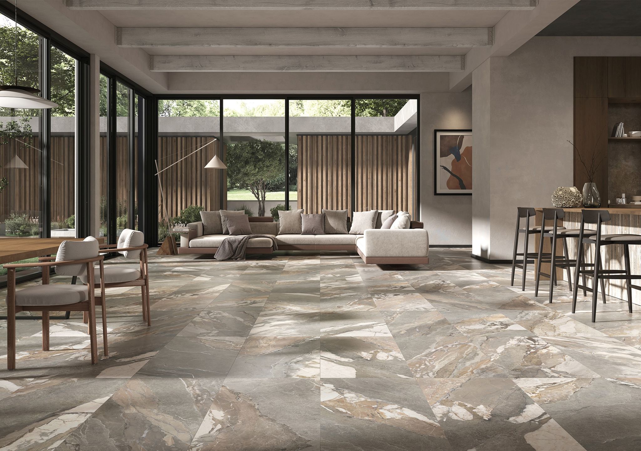 Dynasty Grey Polished/Matte 24x48  | Quality Carpet Inc.