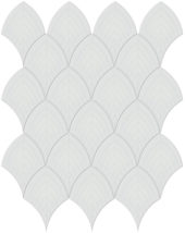 Gallery Grey Glossy Scallop Mosaic | Quality Carpet Inc.