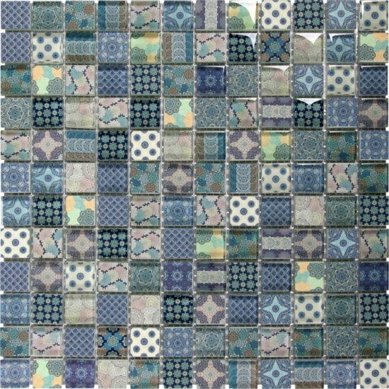 Glass Classic Décor Blue Glossy Mosaic | Quality Carpet Inc.