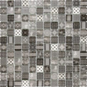 Glass Classic Décor Grey Black Glossy Mosaic | Quality Carpet Inc.