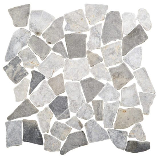 Grey Mix Mini Opus Marble Mosaic | Quality Carpet Inc.