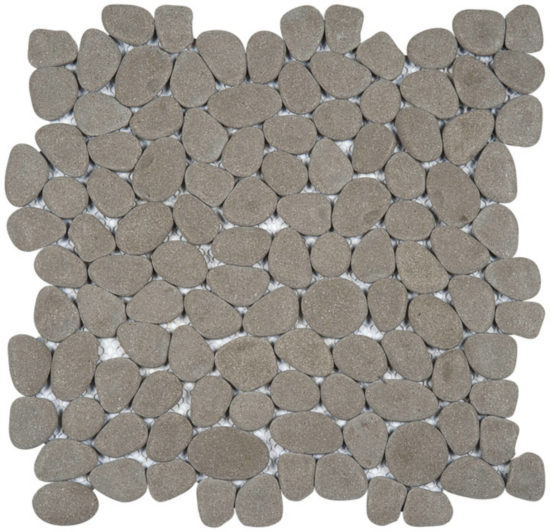 Grey Reconstituted Pebble Interlocking Mosaic | Quality Carpet Inc.
