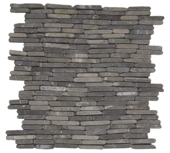 Grey Stacked Brick Marble Interlocking Mosaic | Quality Carpet Inc.