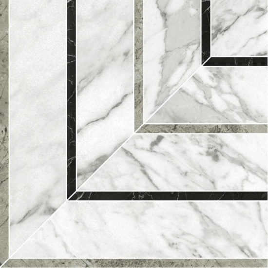 Milano Statuario Honed Picco Mosaic | Quality Carpet Inc.