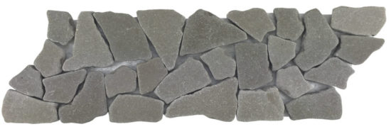 Mini Opus Grey Reconstituted Stone Border Interlocking Mosaic | Quality Carpet Inc.