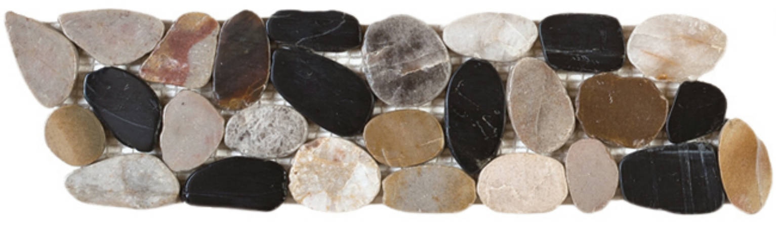 Mix Sliced Polished Pebble Interlocking Border | Quality Carpet Inc.