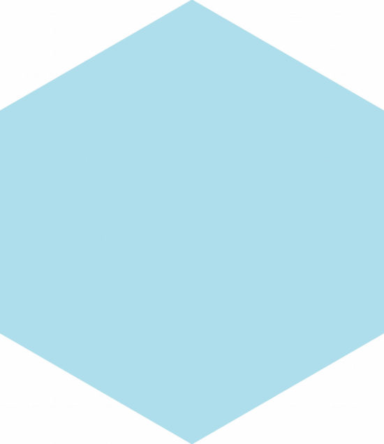 Ronda 5.5X6.3” Blue Hexagon | Quality Carpet Inc.