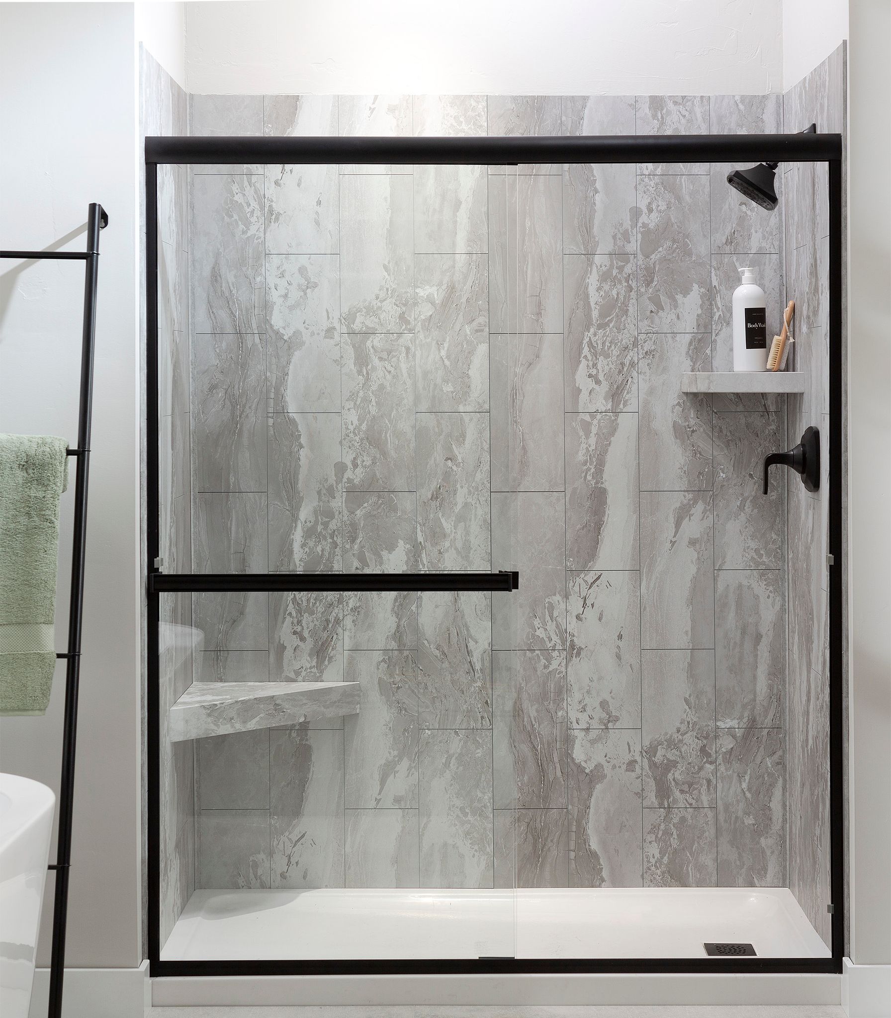 Smoky Sky Shower Wall Kit 32x60x78 | Quality Carpet Inc.