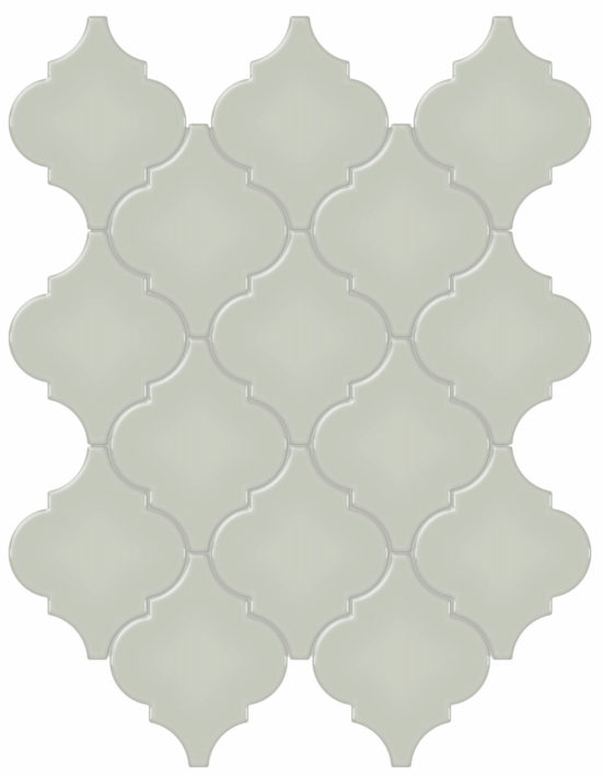 Soft Sage Glossy Arabesque Mosaic | Quality Carpet Inc.