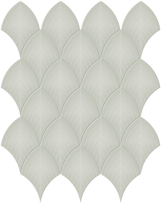 Soft Sage Glossy Scallop Mosaic | Quality Carpet Inc.