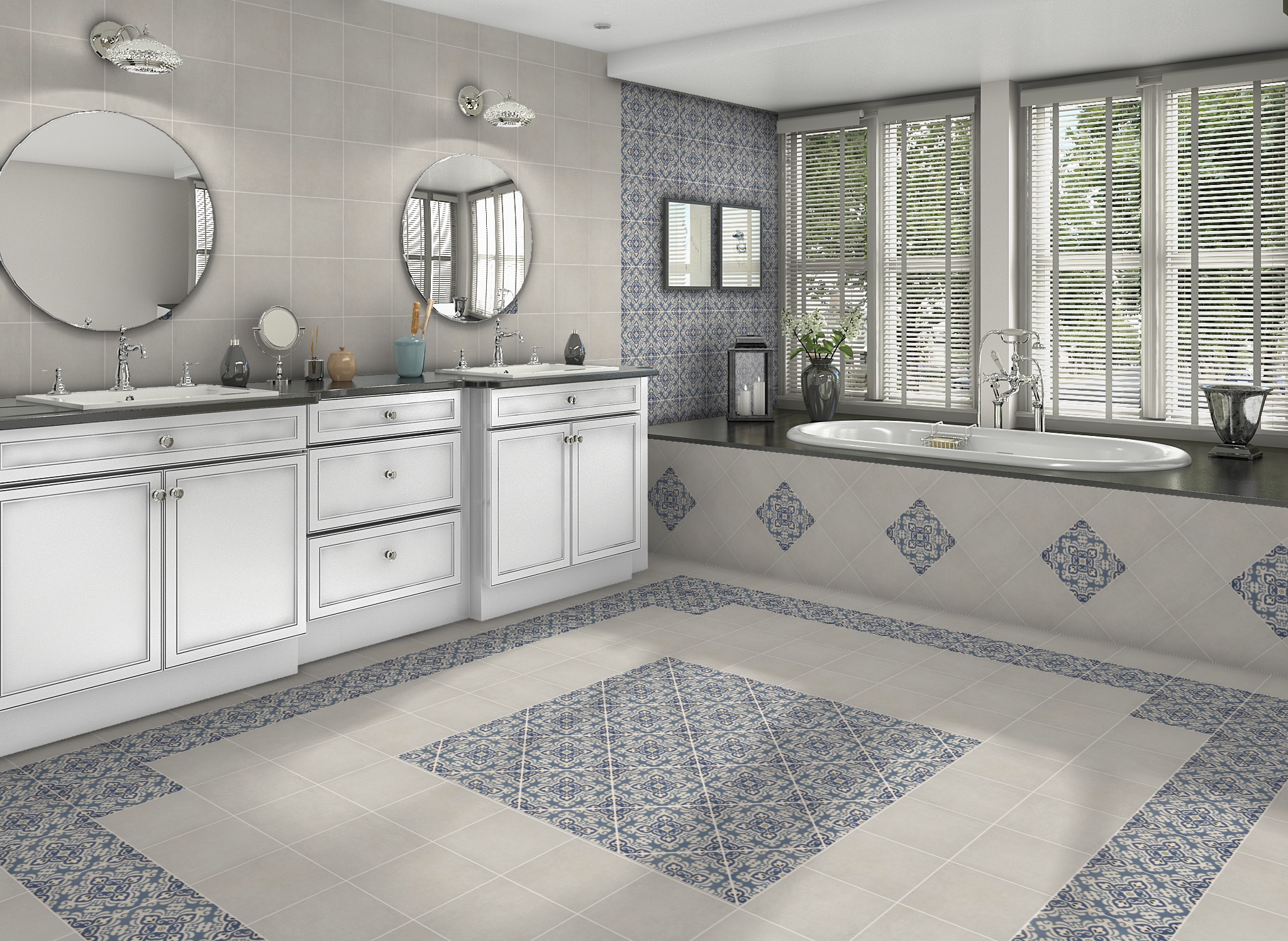 Tapestry Istanbul and Sierra White 9x9 | Quality Carpet Inc.