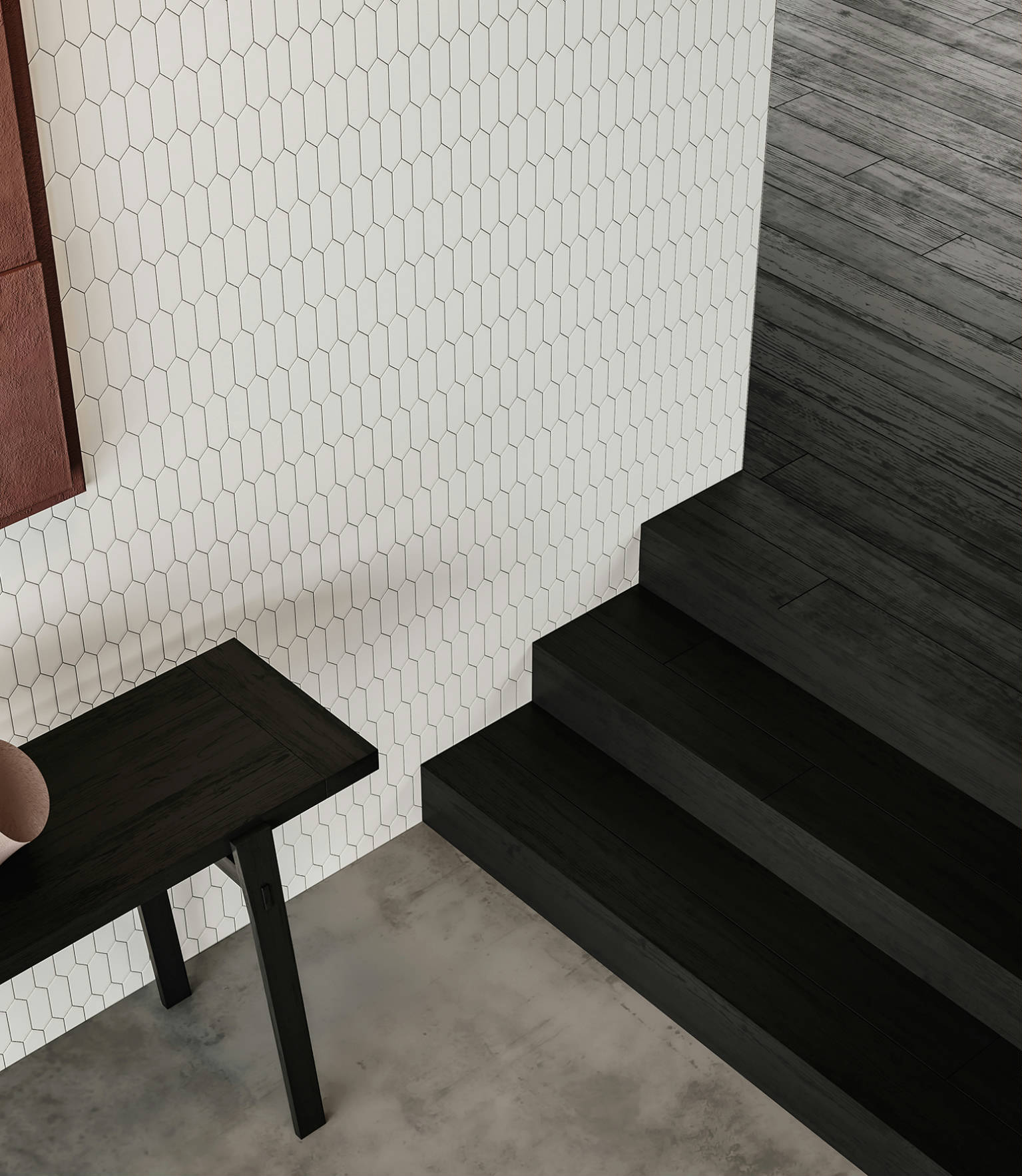 Traditions Vintage Grey Matte 2x5 Picket Mosaic 3 | Quality Carpet Inc.