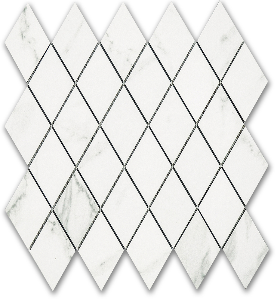 Treasure Statuario Polished Diamond Mosaic | Quality Carpet Inc.