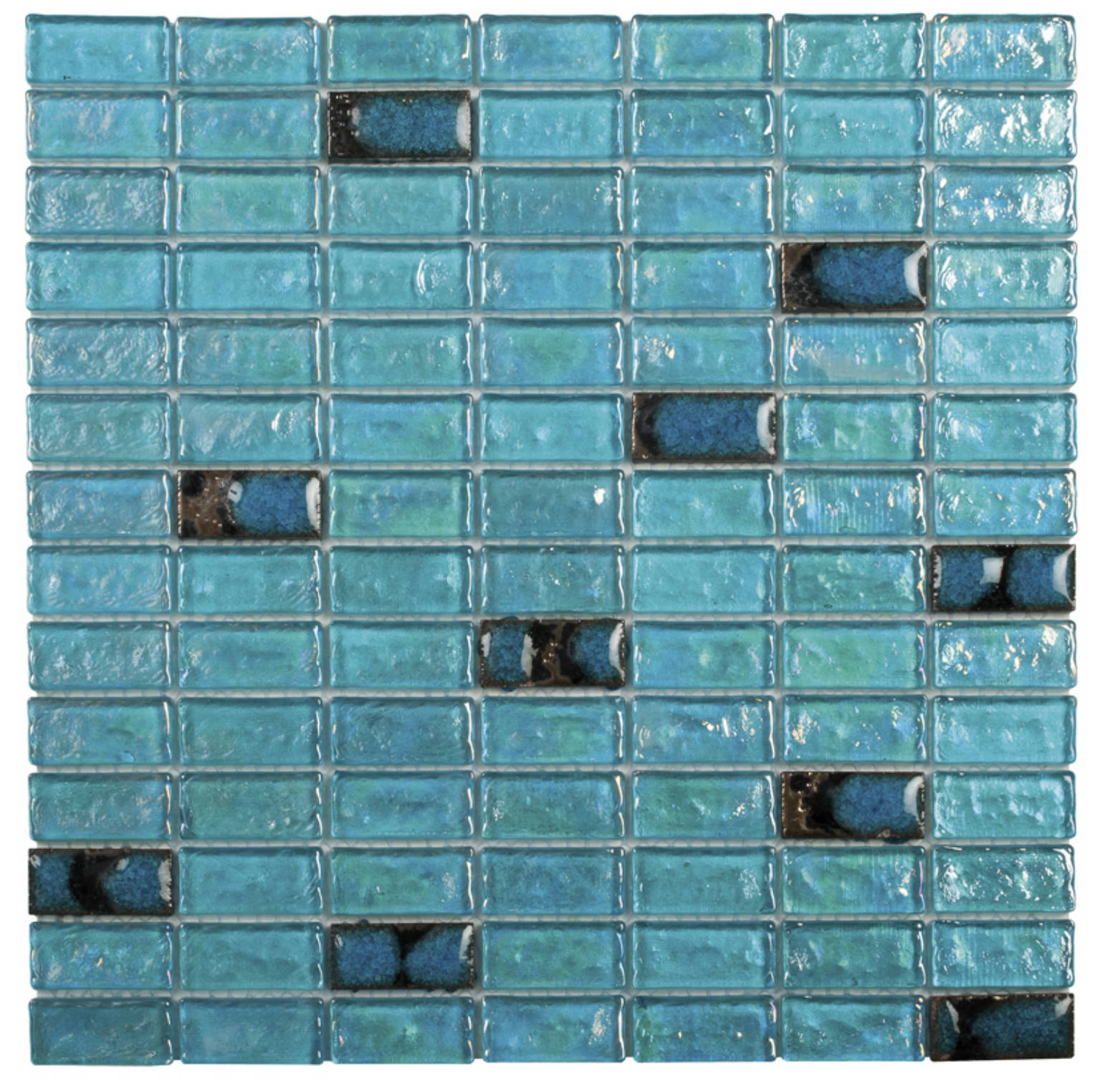 Turquoise Glass And Ceramic Brick 3/4 | Quality Carpet Inc.