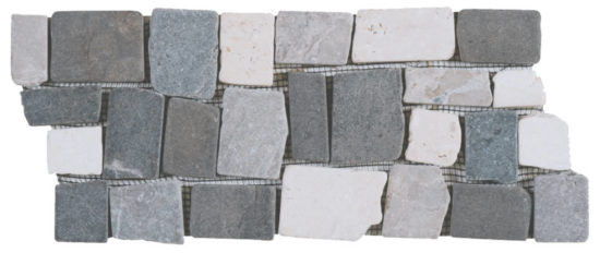 White Light & Dark Grey Cubic Marble Opus Interlocking Border | Quality Carpet Inc.