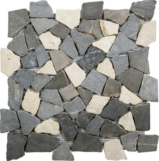 White/Grey/Black Opus Interlocking Mosaic | Quality Carpet Inc.