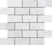 2"x4" Brick Pattern White Grey Marble | LA TERRA STONE