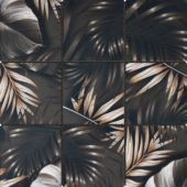 4"x4" Floral Palm Brown Beige Mosaic | LA TERRA STONE