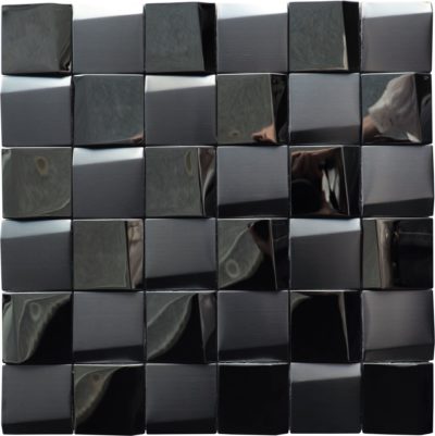 Black 3D Metal Mix Finish 2″x2″ 11.5″x11.5″