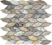 Elongated Hexagon Royal Vein "Leaves" Mosaic | LA TERRA STONE