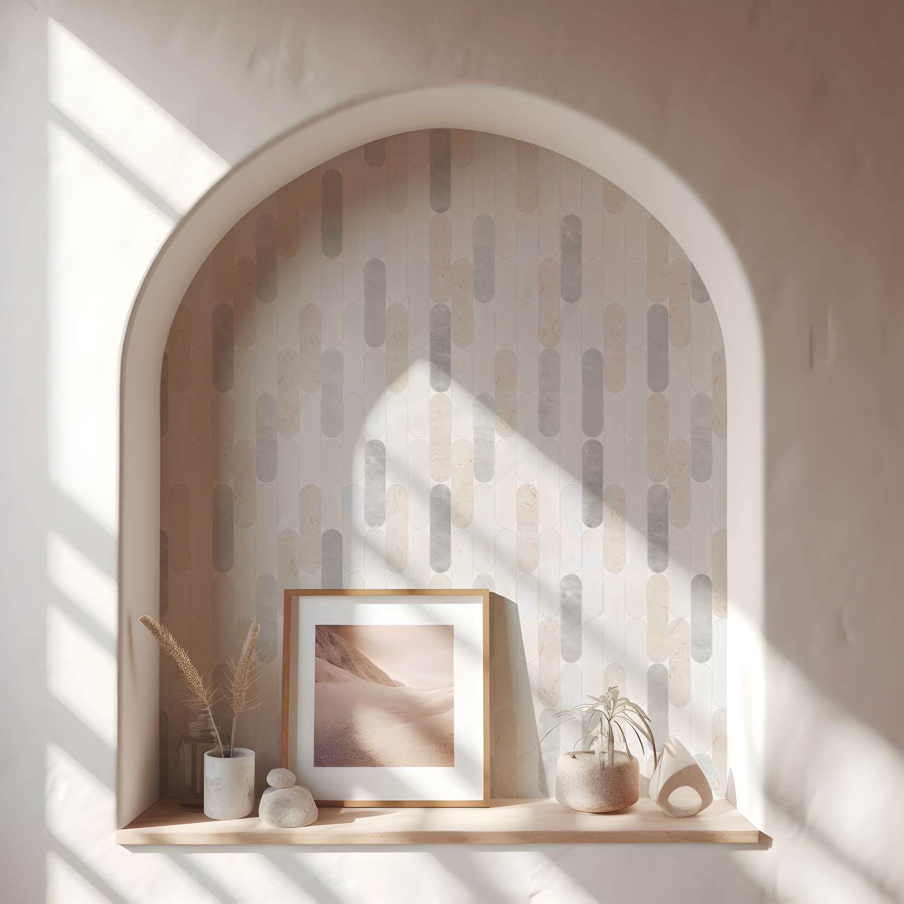 Elongated Round White | LA TERRA STONE