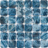 Glass Square Blue Marble Pattern Mix Mosaic | LA TERRA STONE