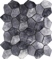 Hexagon Aluminum Mix Grey 11.4"x12.2" | LA TERRA STONE