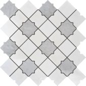 Star & Square White & Grey Mix Marble | LA TERRA STONE