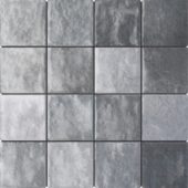 Zellige Glazed Ceramic Grey Mix 3"x3" | LA TERRA STONE