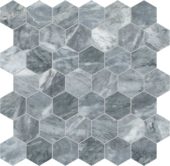 Aqua Intenso 2 Hexagon Mosaic | LA TERRA STONE