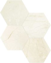 Avorio Crema 6 Hexagon Mosaic | LA TERRA STONE