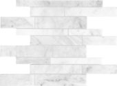 Bianco Venatino Random Strip Honed Mosaic | LA TERRA STONE