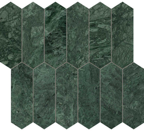 Diosa Verde  2x6 Picket Mosaic | LA TERRA STONE