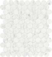Eterna Bianco 1.25 Polished Penny Round Mosaic | LA TERRA STONE