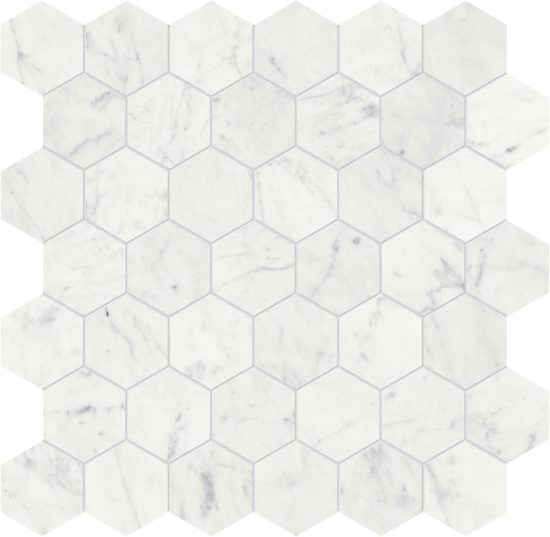 Eterna Bianco 2 Polished Hexagon Mosaic | LA TERRA STONE