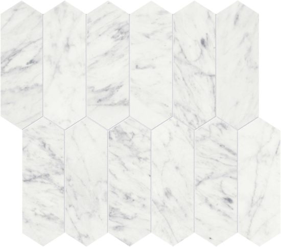 Eterna Bianco 2x6 Picket Mosaic | LA TERRA STONE