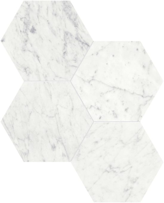 Eterna Bianco 6 Honed Hexagon Mosaic | LA TERRA STONE